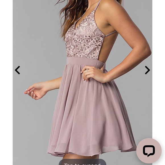 Women's PROMGIRL dance party flirty dress Small Mocha - Picture 8 of 10